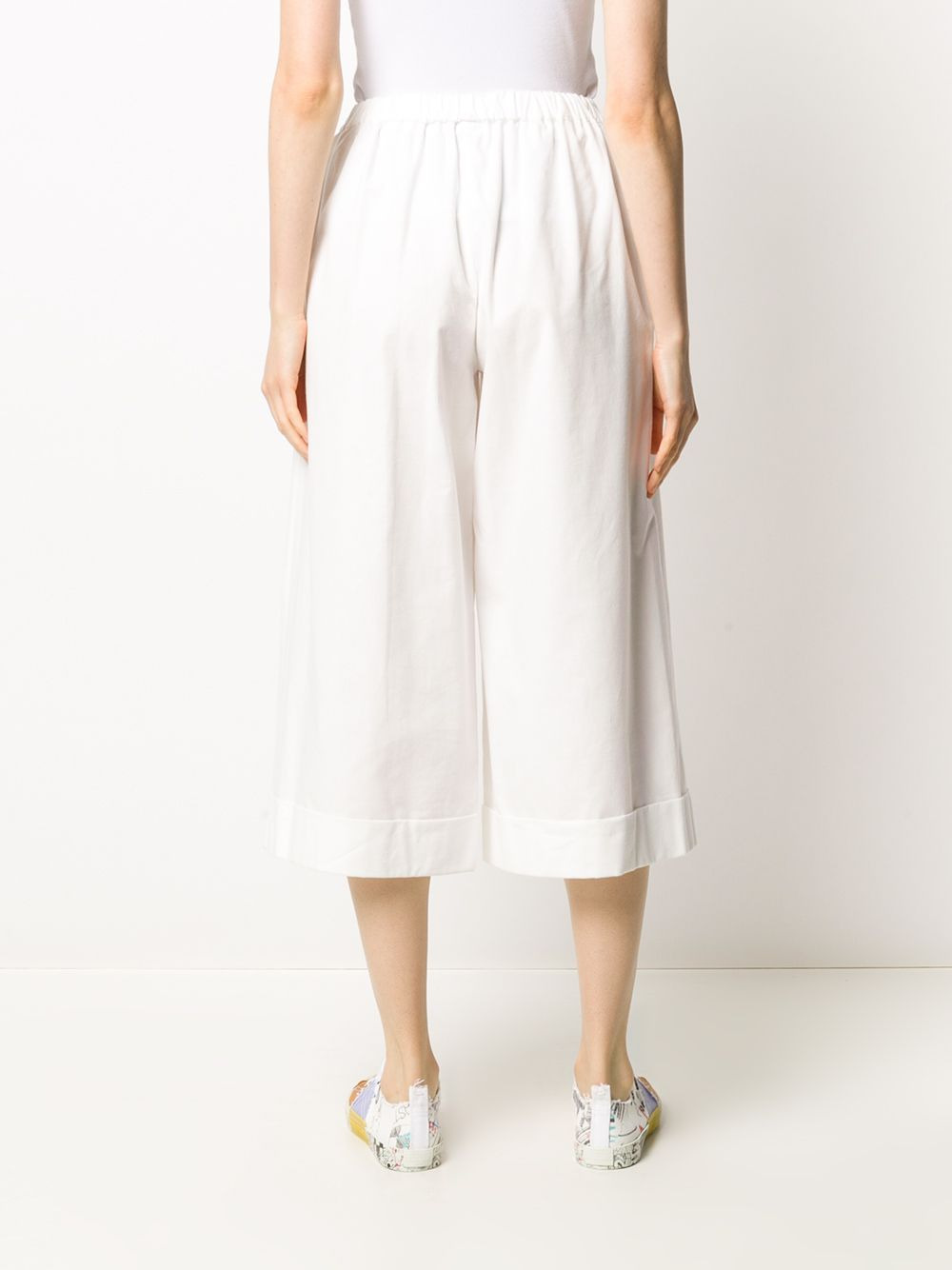 cropped wide-leg trousers - 4