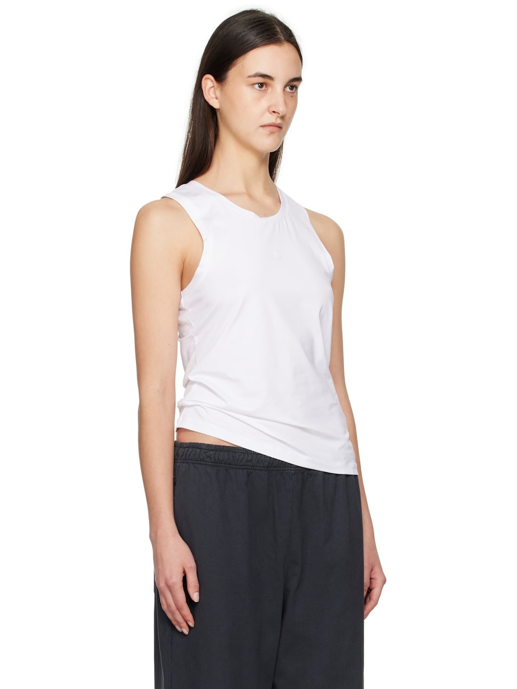 White Jersey Tank Top - 2
