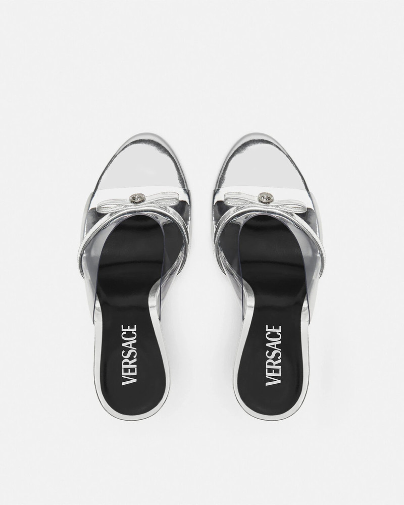 Gianni Ribbon Wedge Mules 3.7" / 95 mm 4
