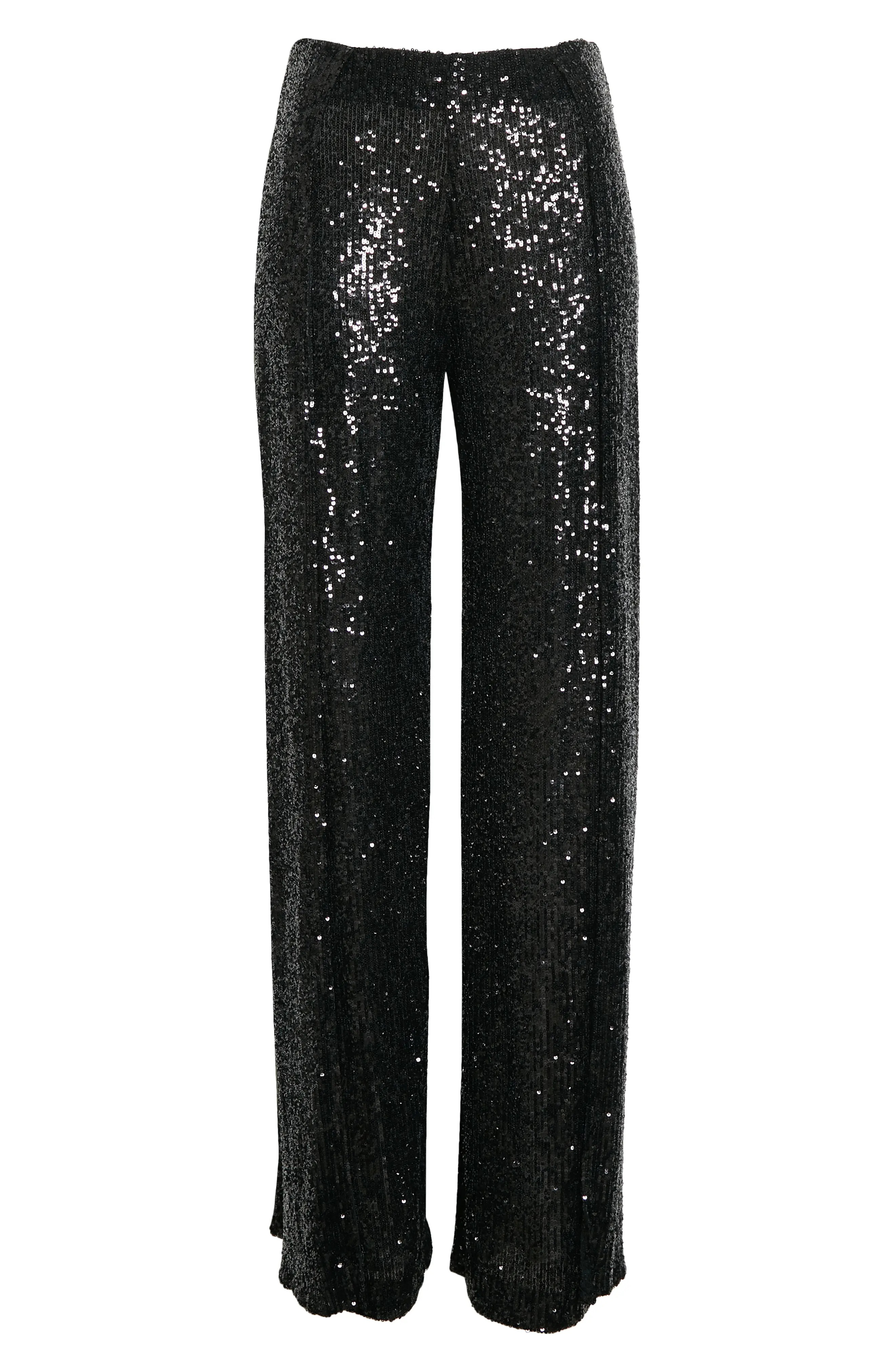 Open Side Sequin Wide Leg Pareo Pants - 6