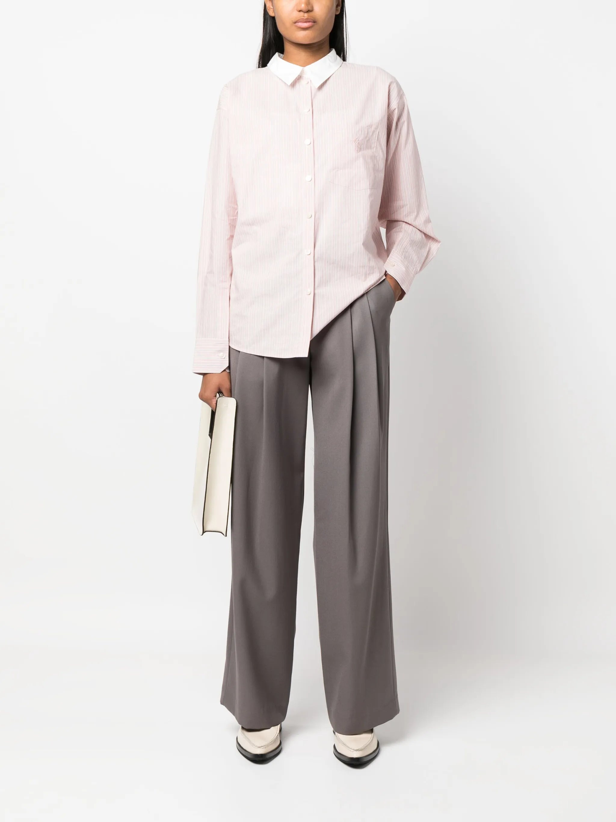 Pleated High-waist Trousers - 3