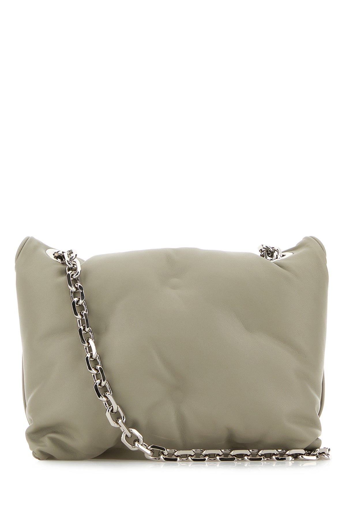 Light grey nappa leather small Glam Slam Flap crossbody bag - 3