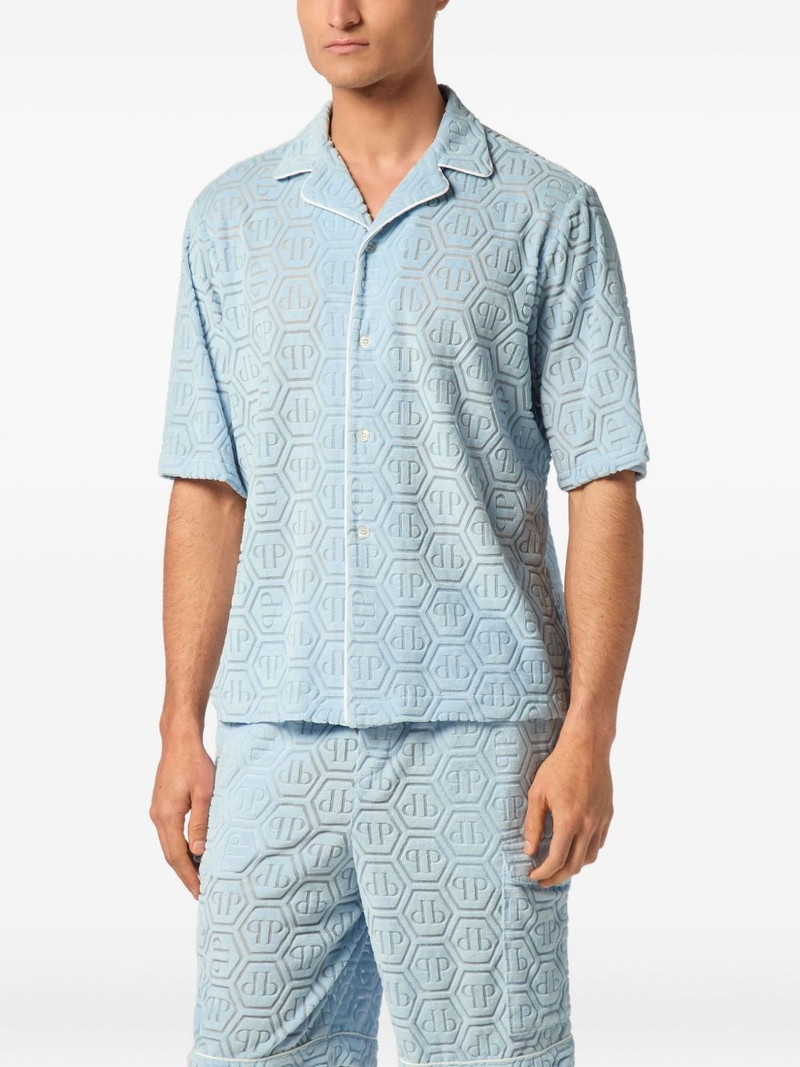 jacquard-monogram bowling shirt 3