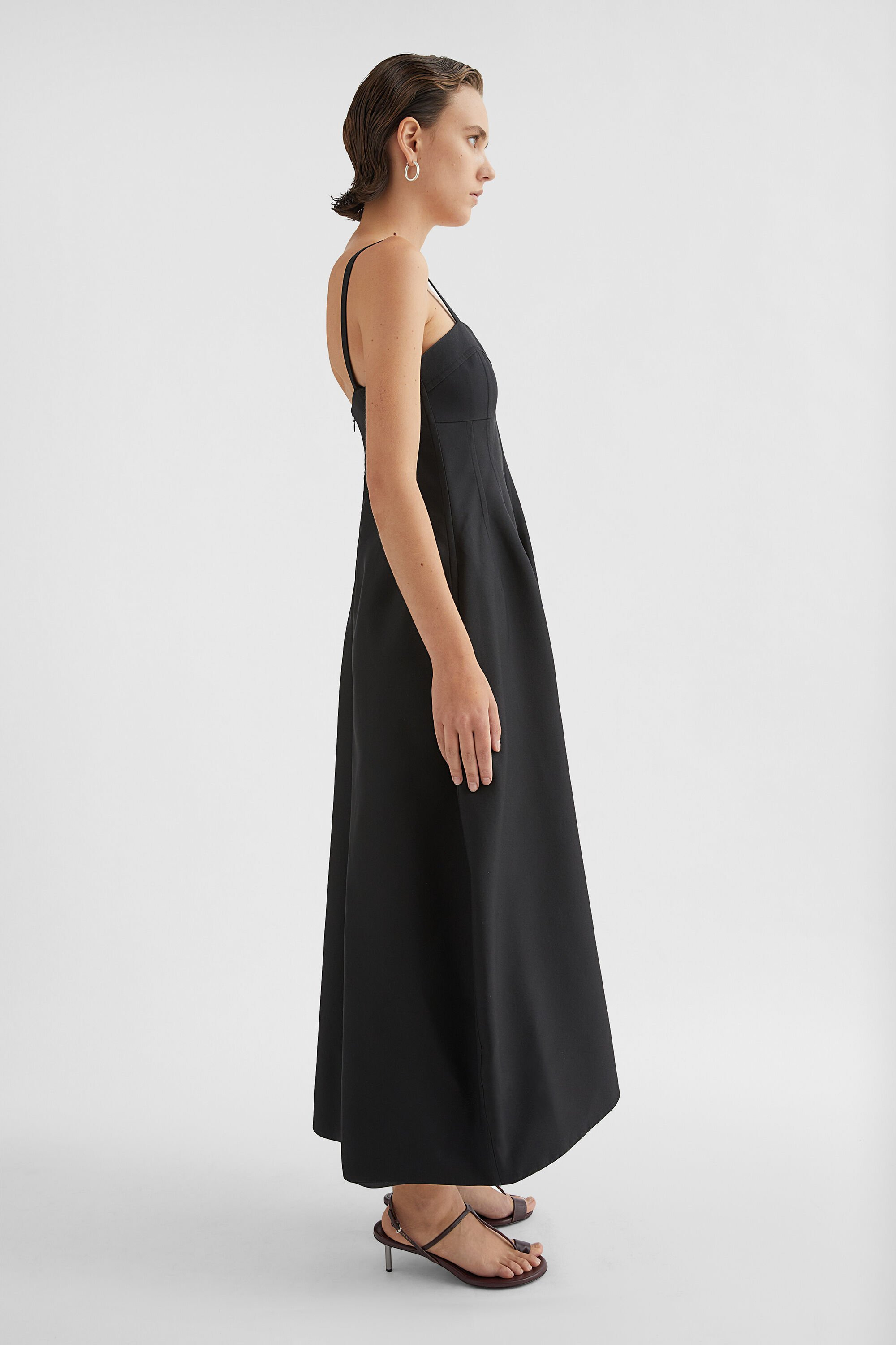 Techno Gabardine Bustier Dress - 4