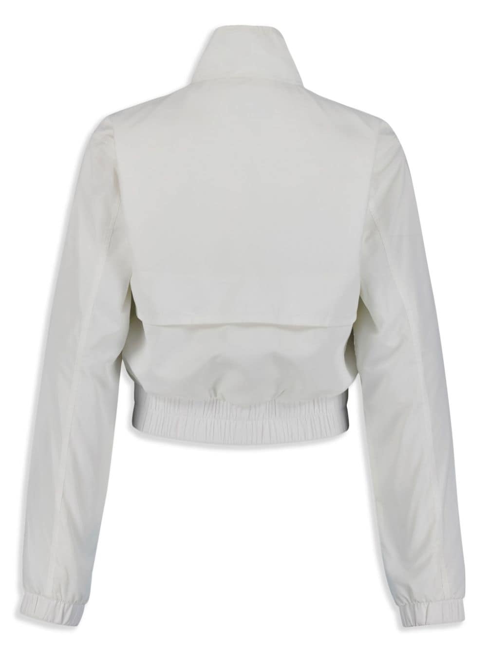 crochet-trim zip-up track jacket - 2