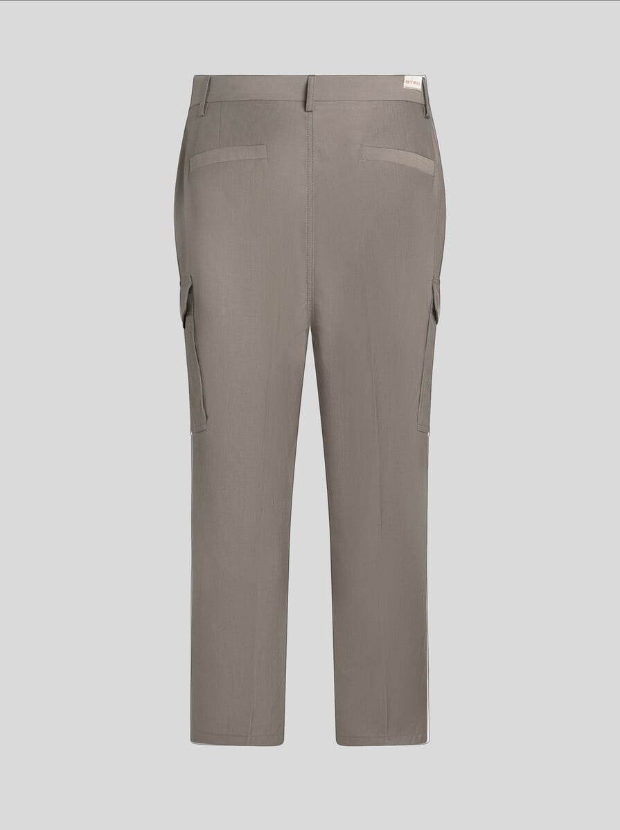 WOOL-BLEND CARGO TROUSERS - 5