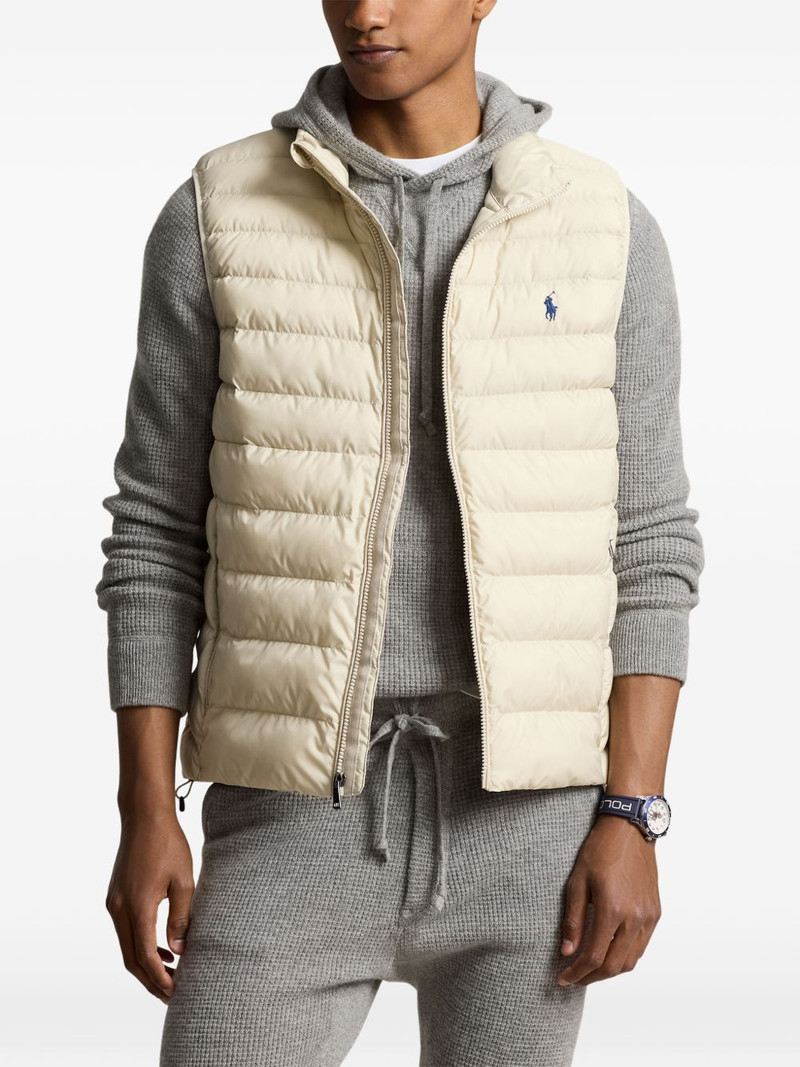 zipped logo waistcoat 3