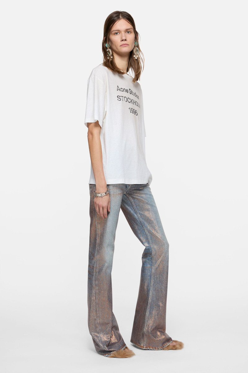 Acne Studios Fitted glitter jeans - 2025F - Rose copper/light blue outlook
