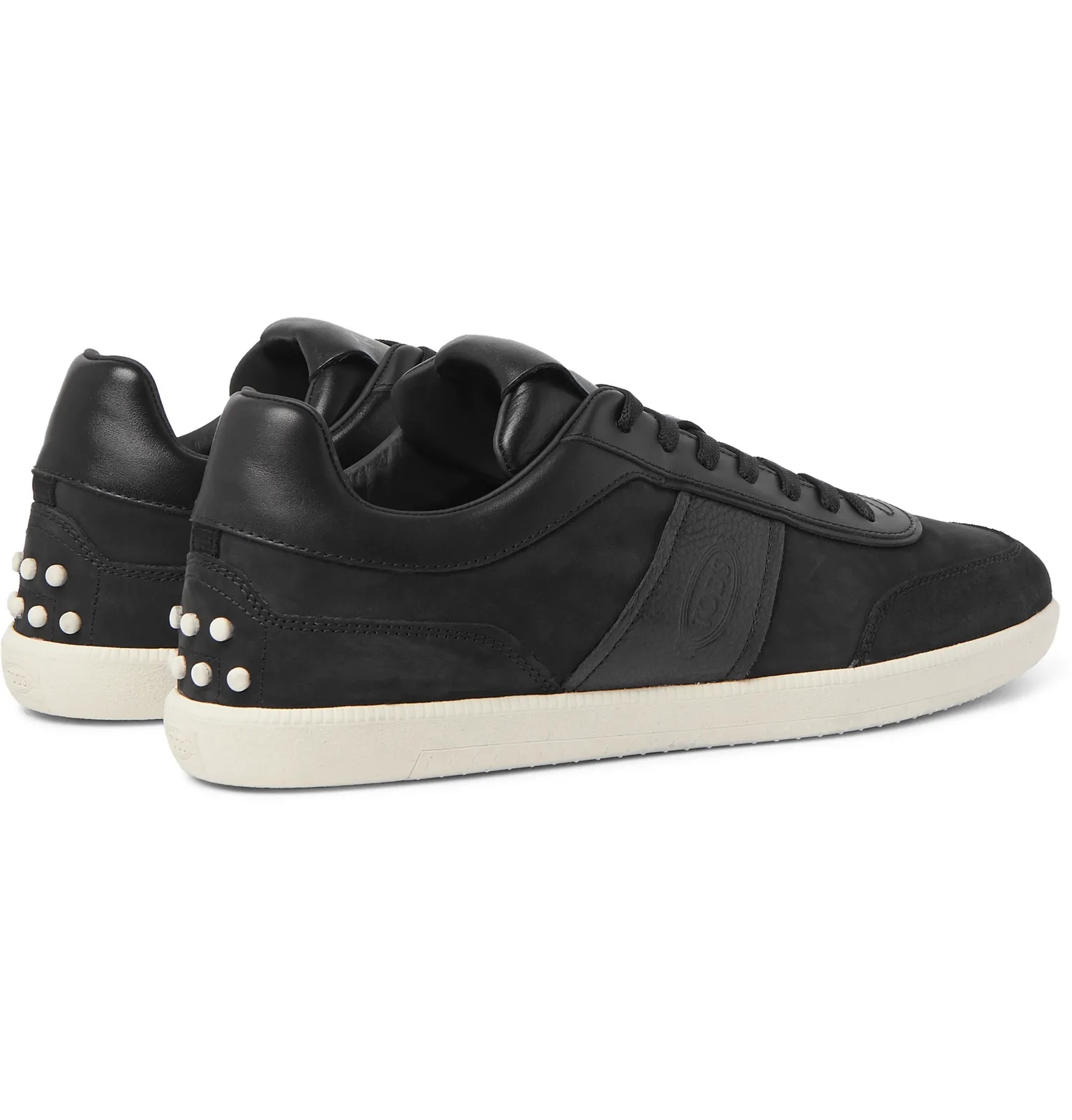 Leather and Suede-Trimmed Nubuck Sneakers - 5