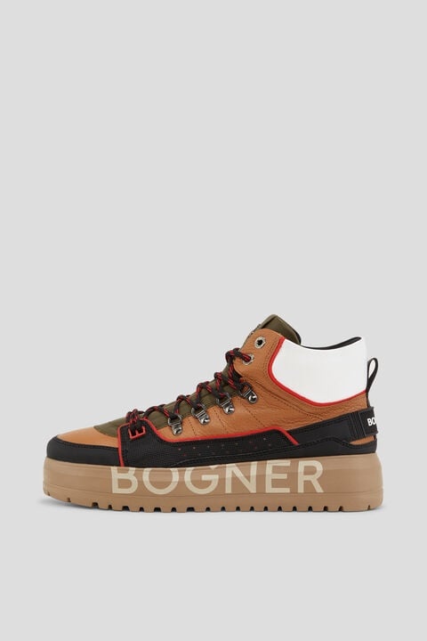 Antwerp High-top sneakers in Camel/Olive green - 1