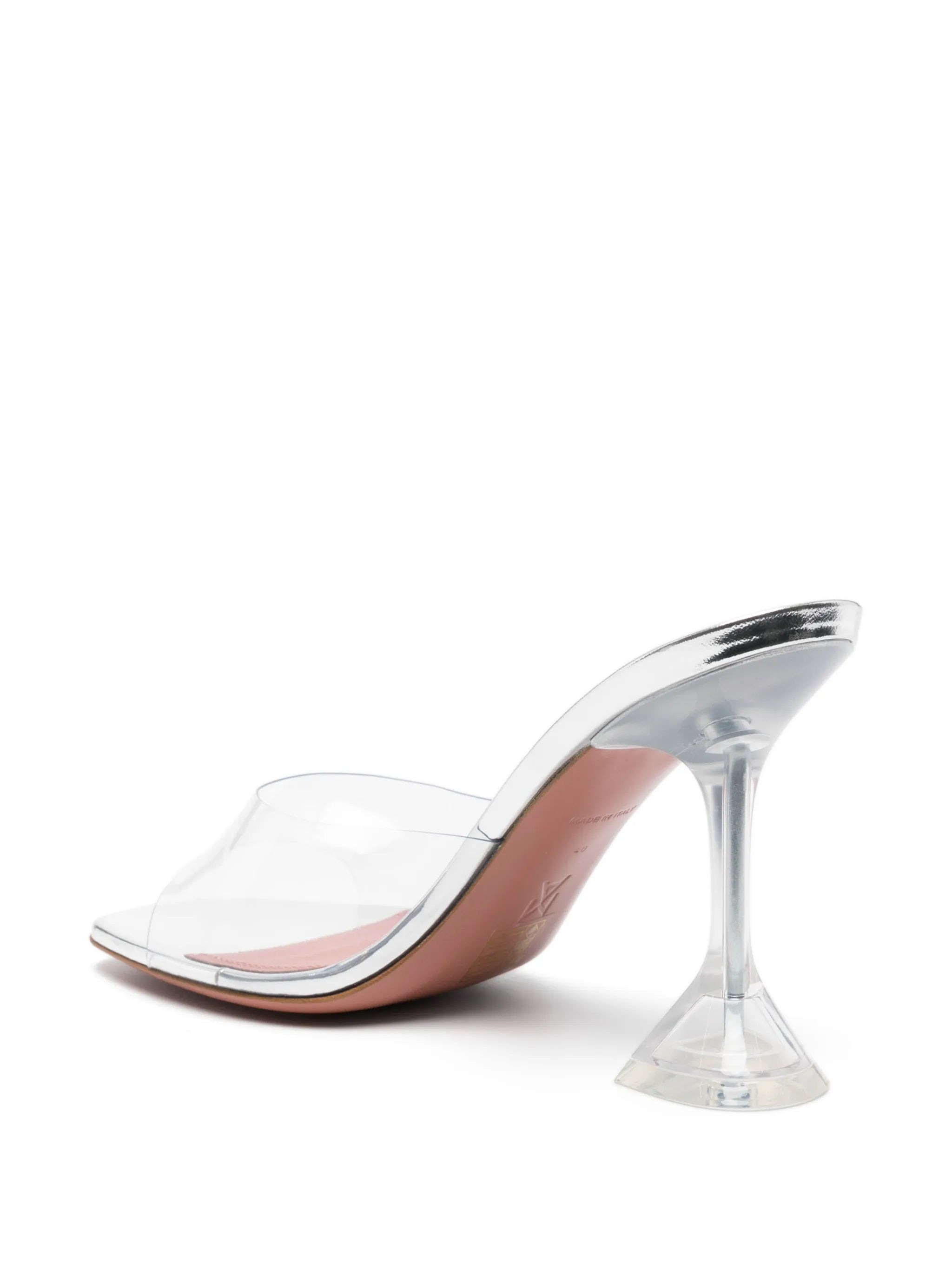 95mm Lupita Glass transparent mules - 3