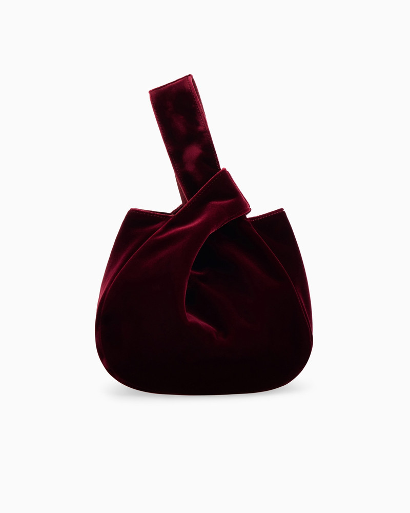 SCULPTURAL VELVET HANDBAG WITH KNOTTED HANDLE 3