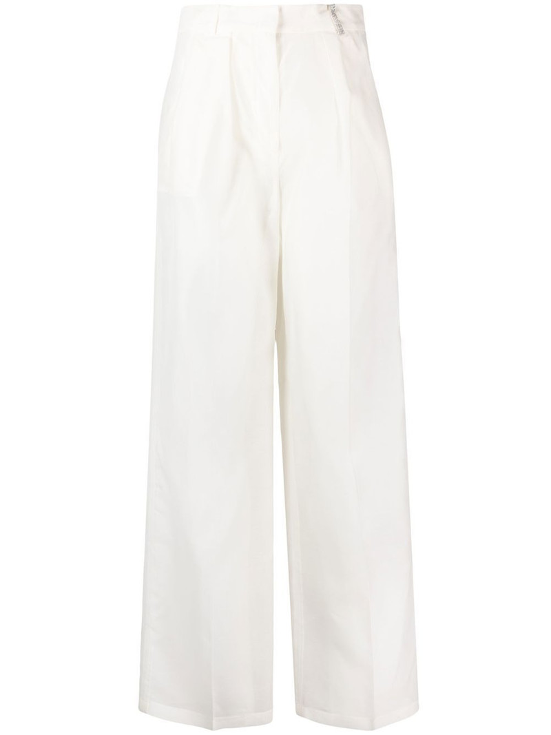 transparent-leg loose-fit trousers 1
