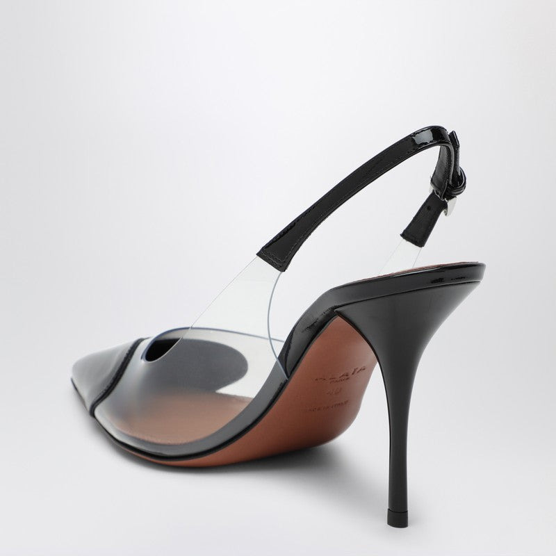 Alaia Le Coeur Black Patent Leather High Slingback Women - 2
