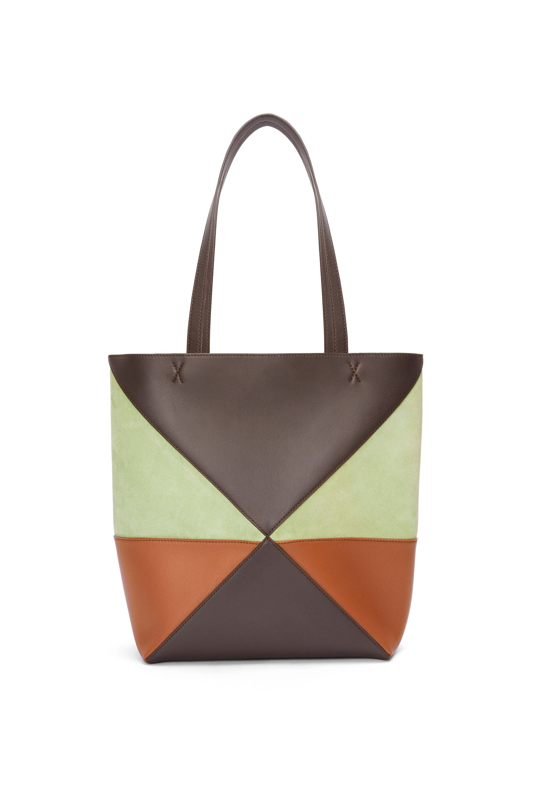 Medium Puzzle Fold tote in calfskin and suede - 7