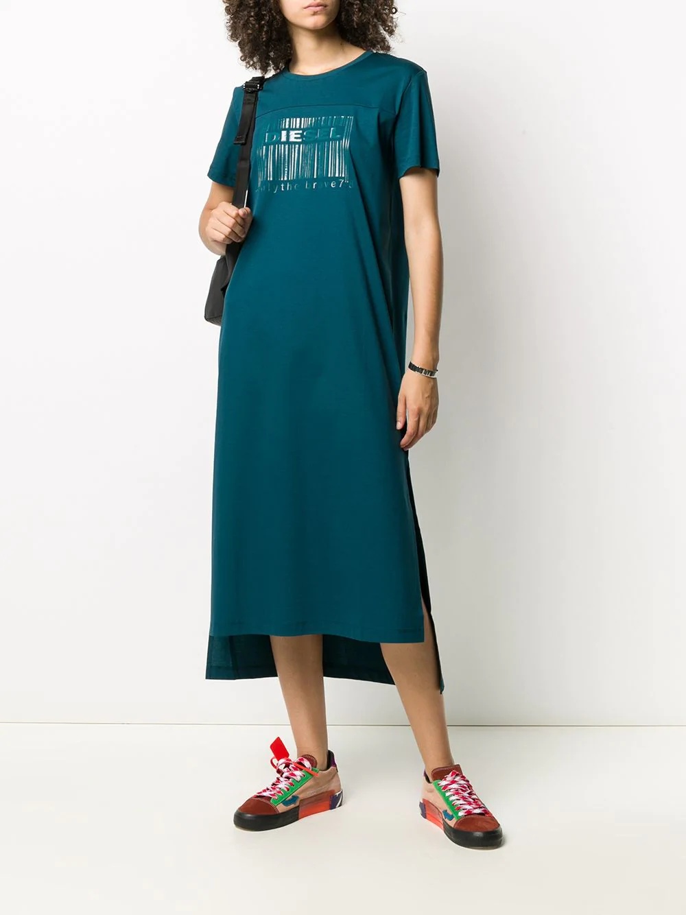 asymmetric T-shirt dress - 2