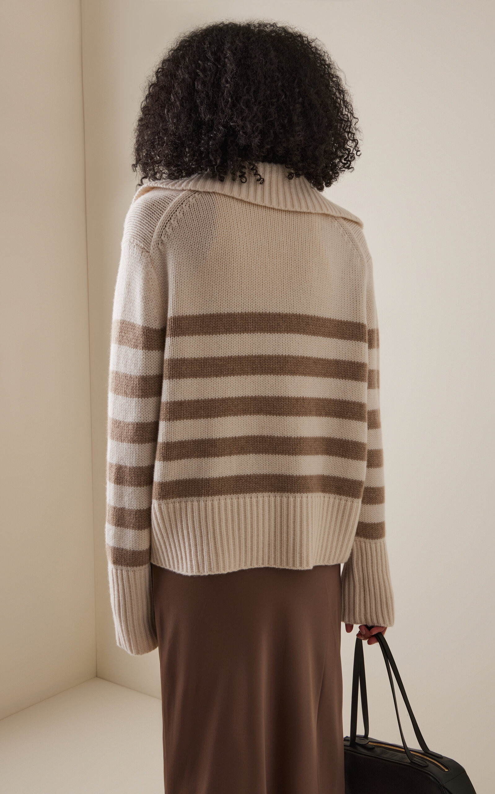 Phoebe Cashmere Polo Sweater ivory - 4