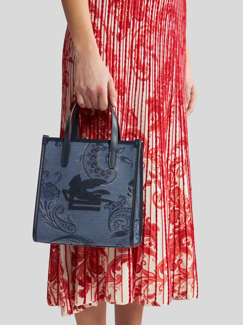Etro SMALL DENIM JACQUARD LOVE TROTTER BAG outlook