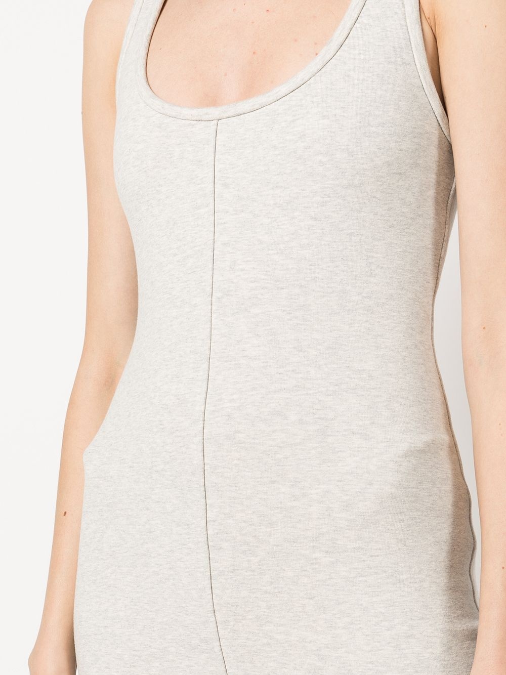 U-neck fitted mini dress - 5