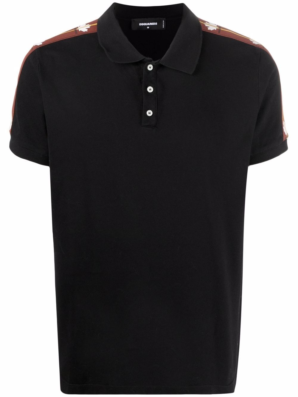 side stripe-detail polo shirt - 1