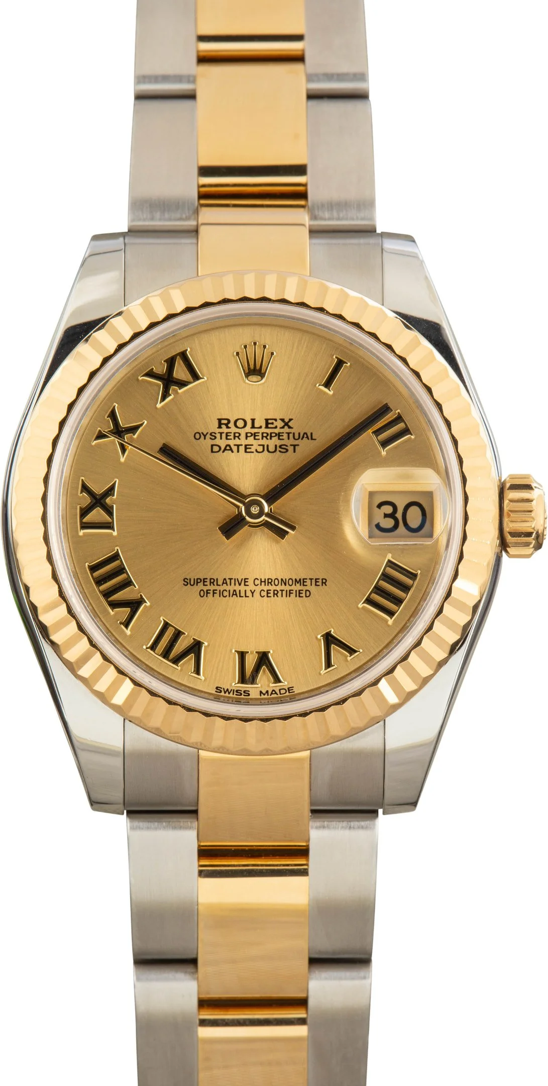 Rolex Datejust 31 Steel & Gold 178273 Champagne Roman Dial - 1