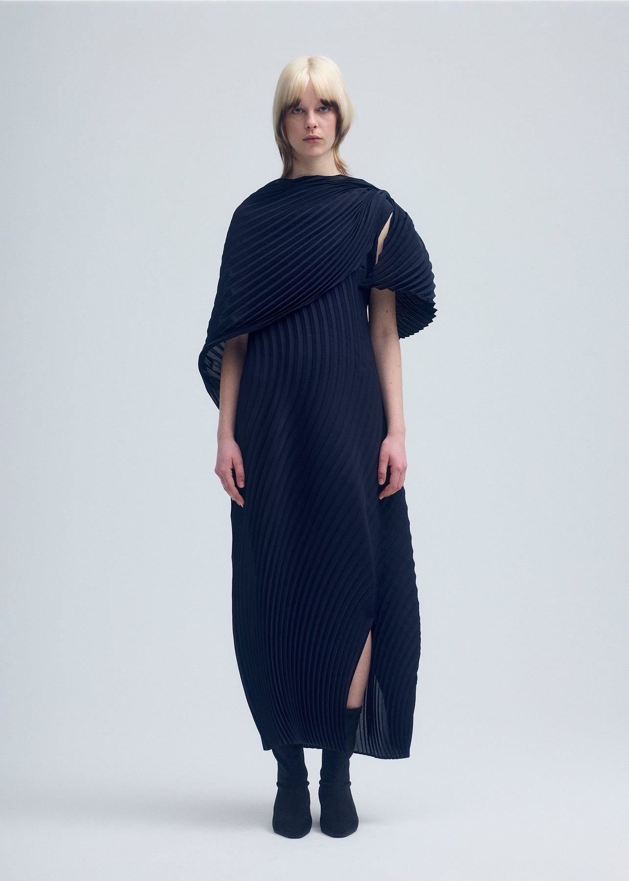WRAPPED PLEATS DRESS - 2
