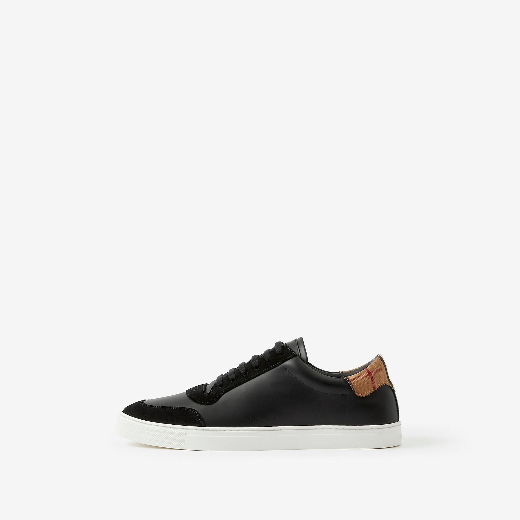 Burberry Leather, Suede and Vintage Check Cotton Sneakers