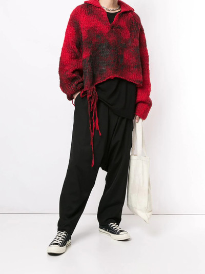 Yohji Yamamoto distressed pullover jumper outlook