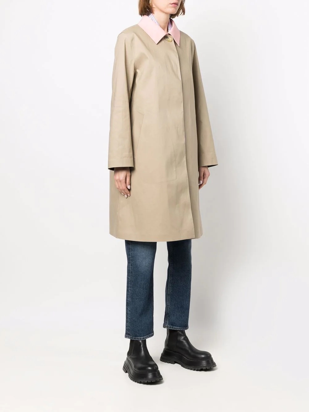 Banton single-breasted button-front coat - 3