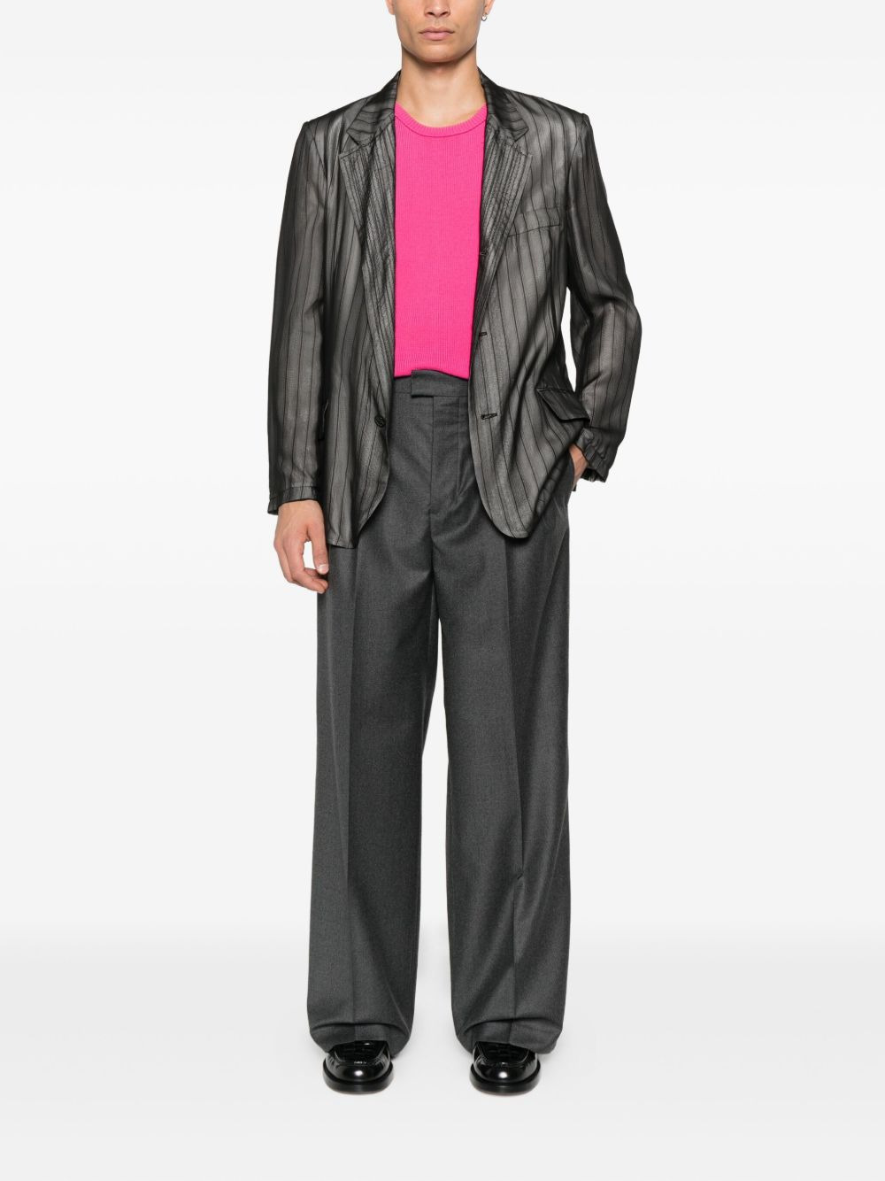 pleated tab trousers - 2