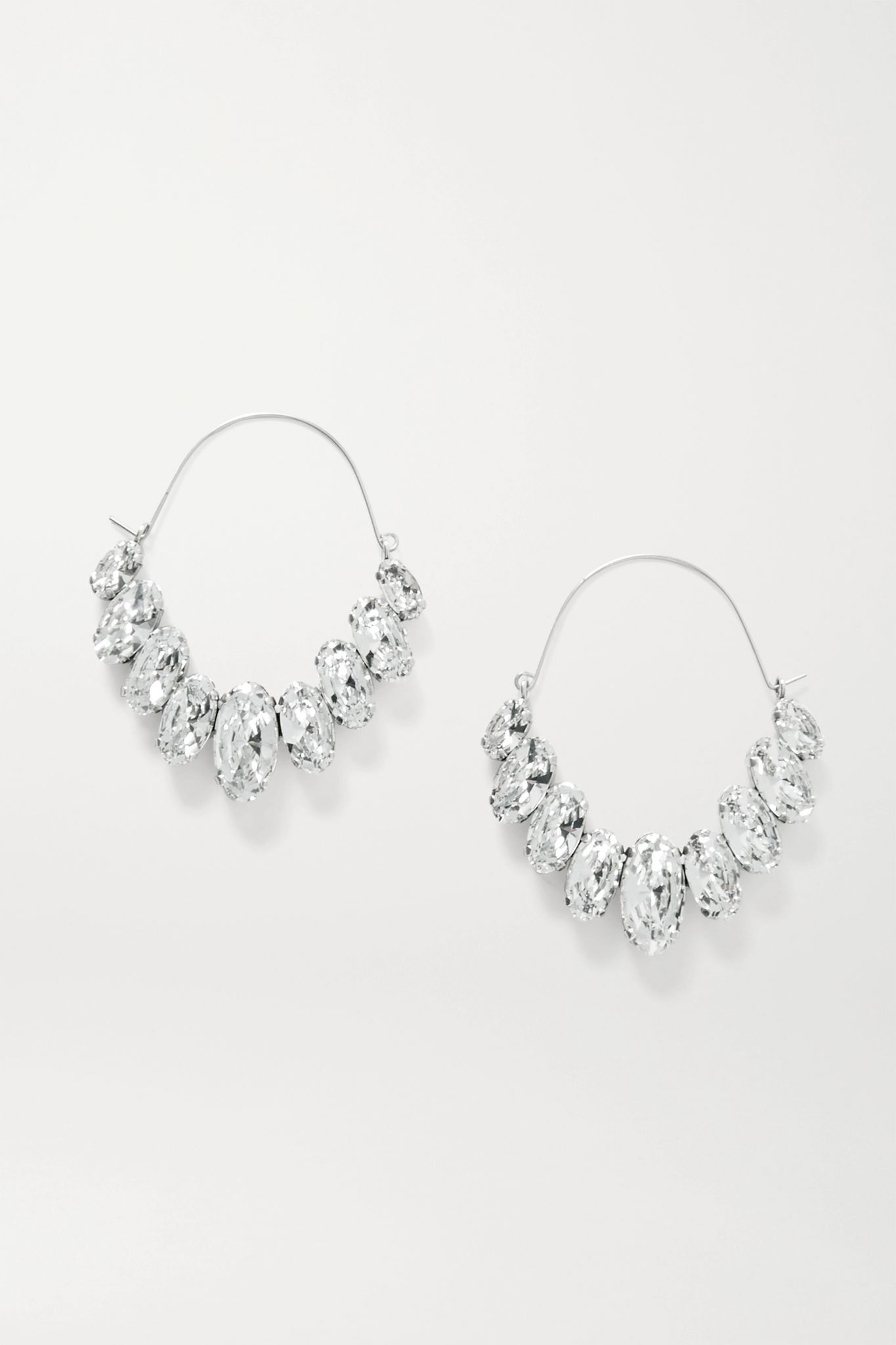 Ho La La silver-tone crystal earrings - 1