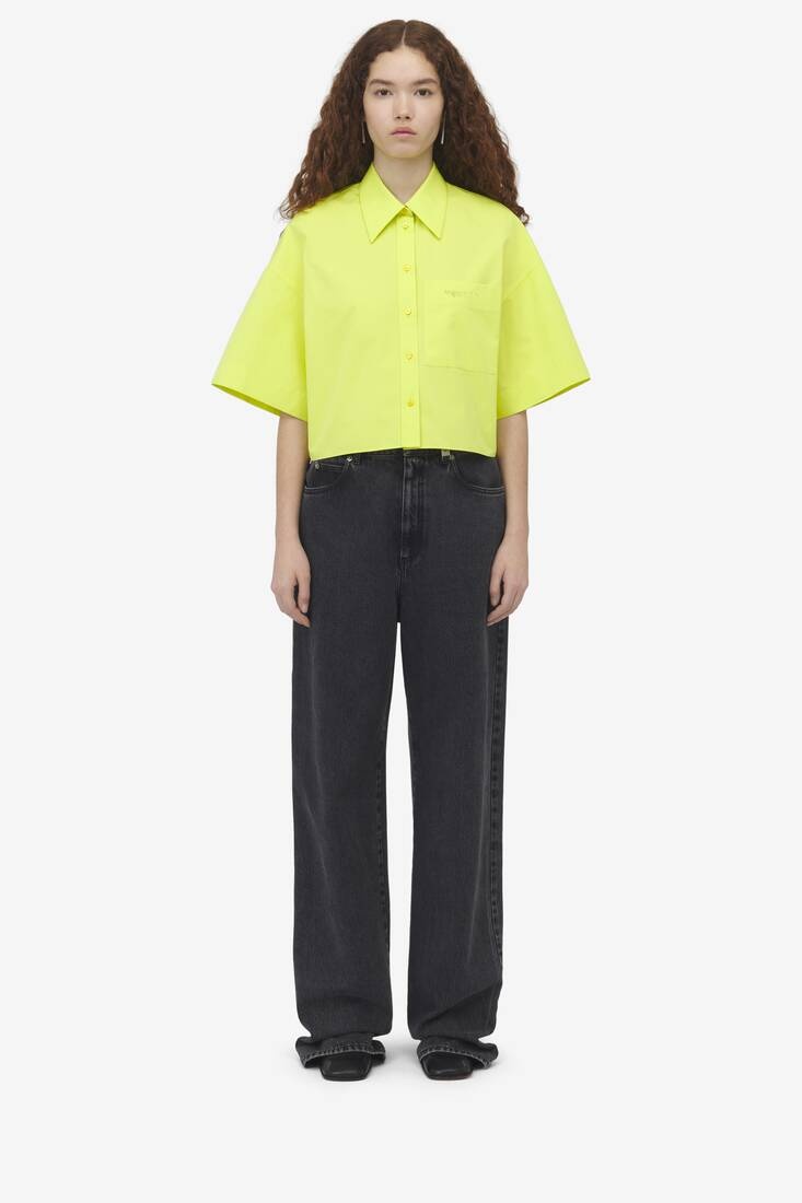 Cropped Boxy Military Shirt - 2