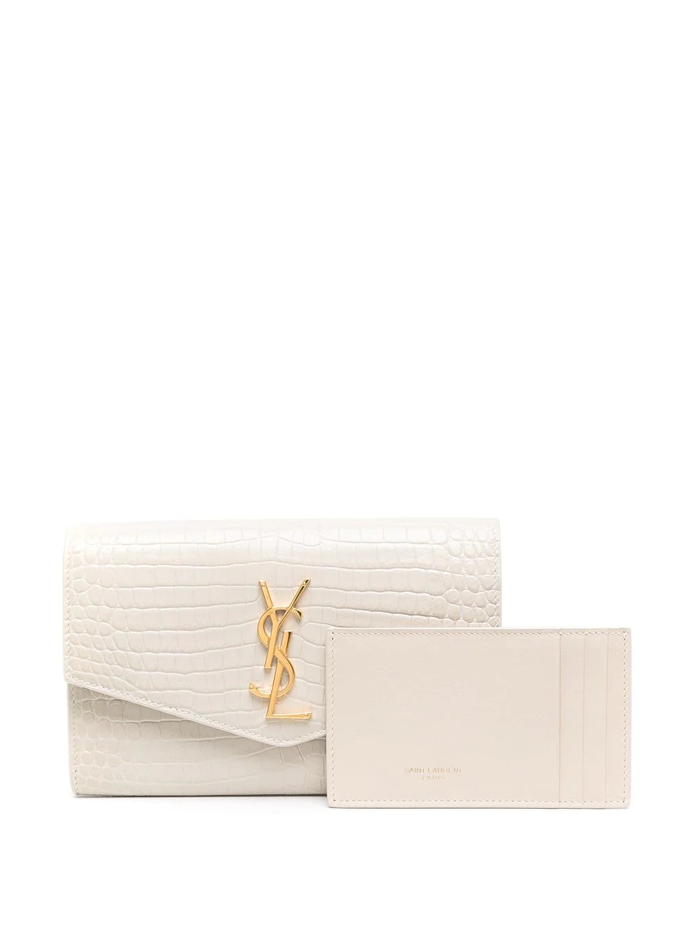 Uptown crocodile-embossed chain wallet - 6