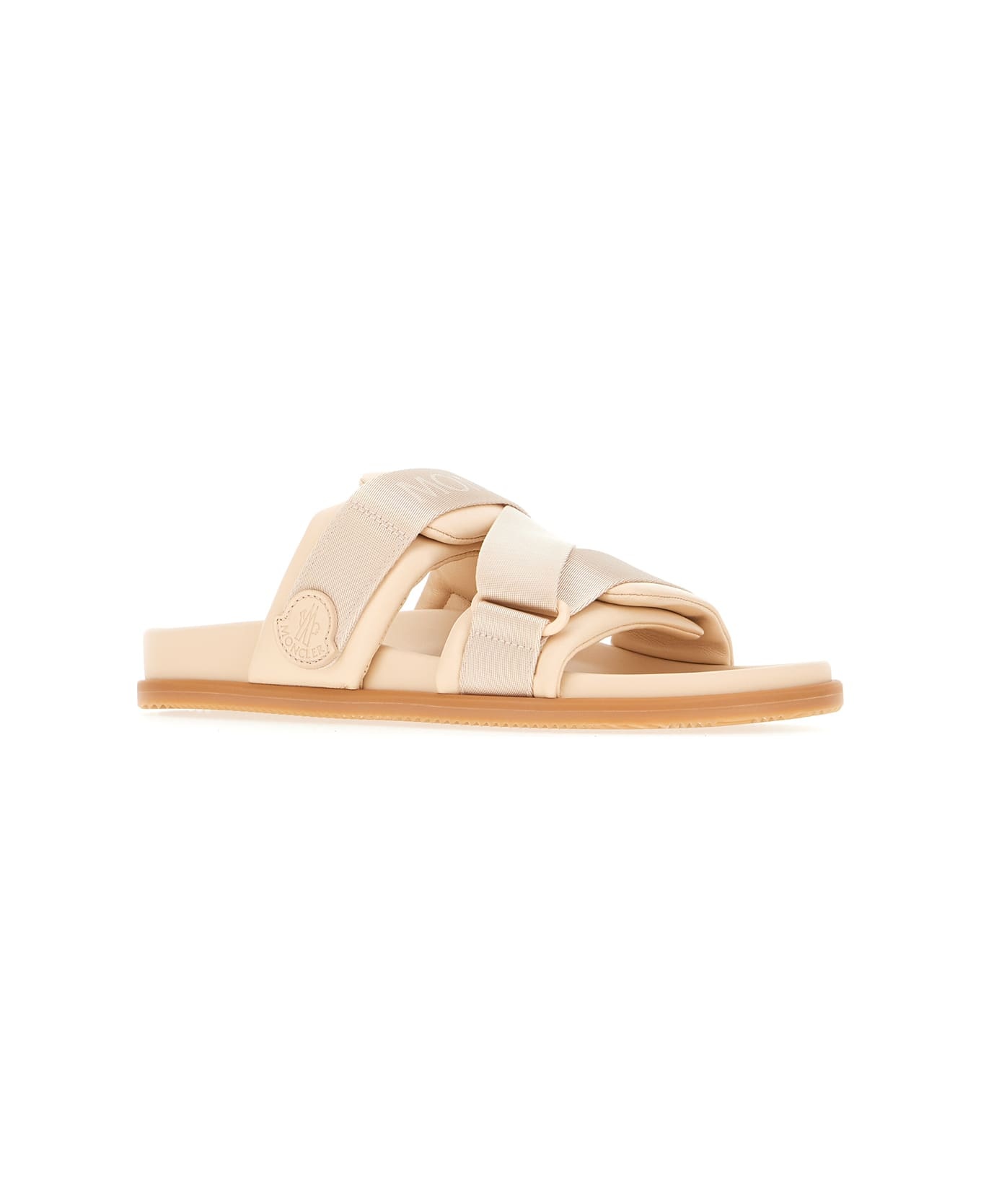 Pink Leather And Fabric Sandals - 2