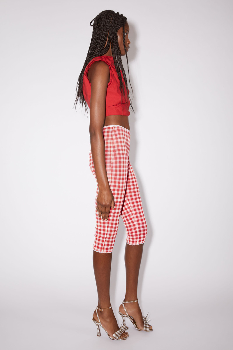 Gingham tights - Cardinal red 4
