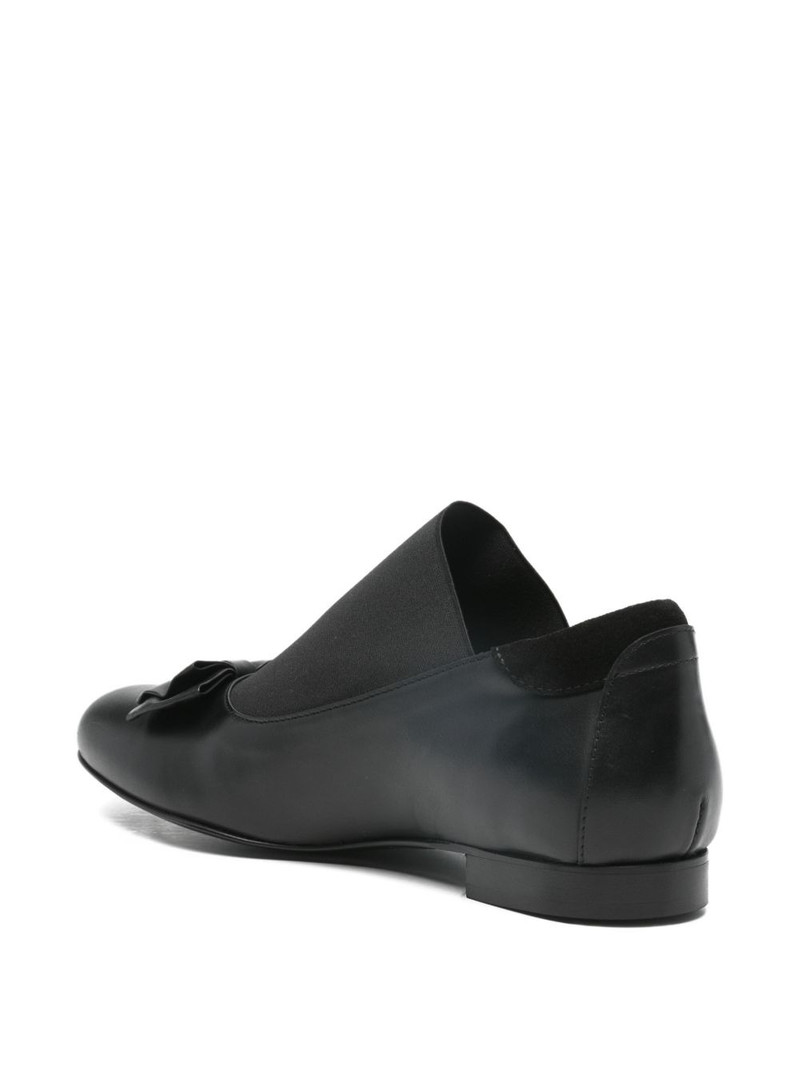 elastic bow-detail loafers 3
