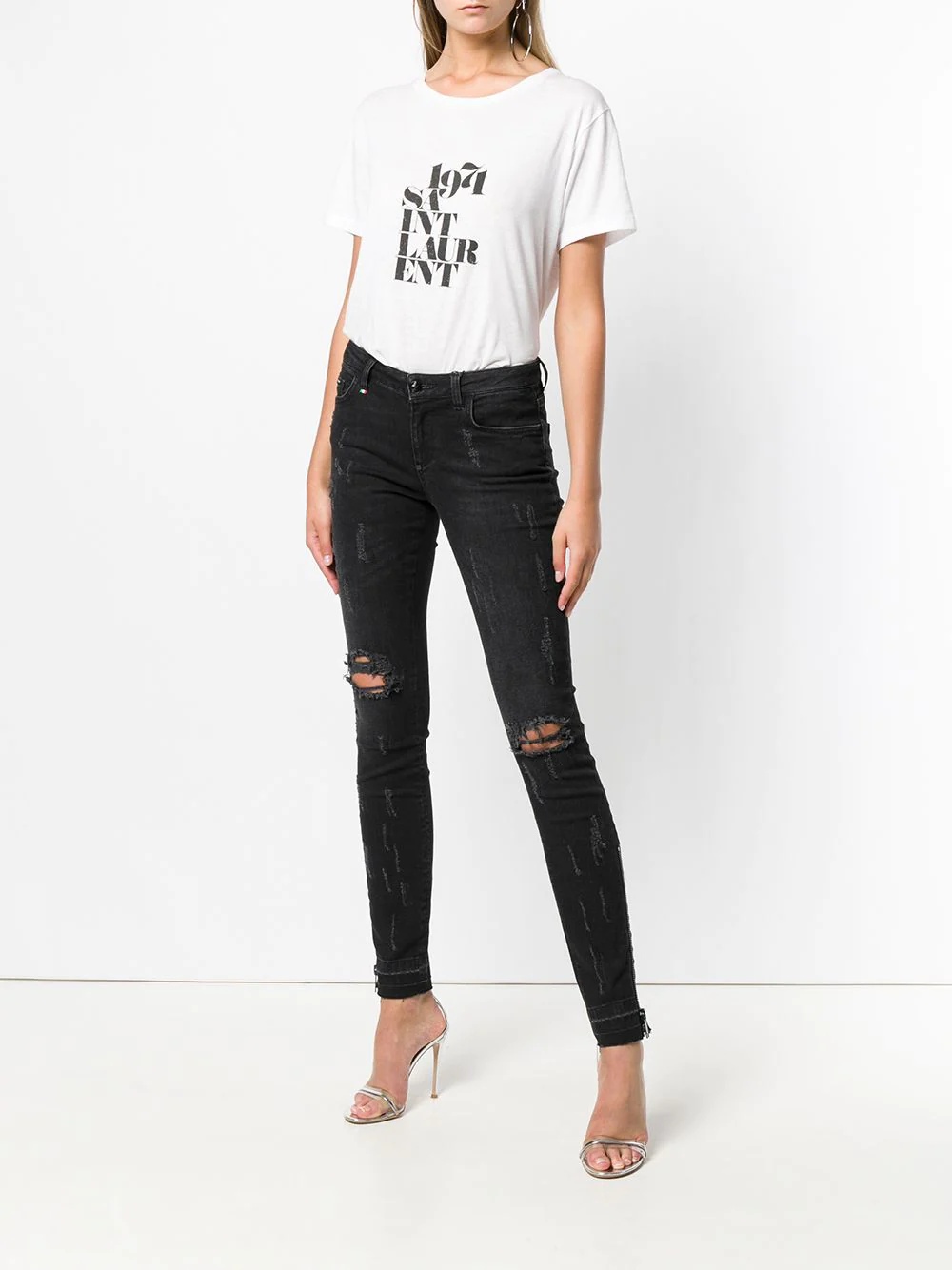 distressed skinny jeans - 2