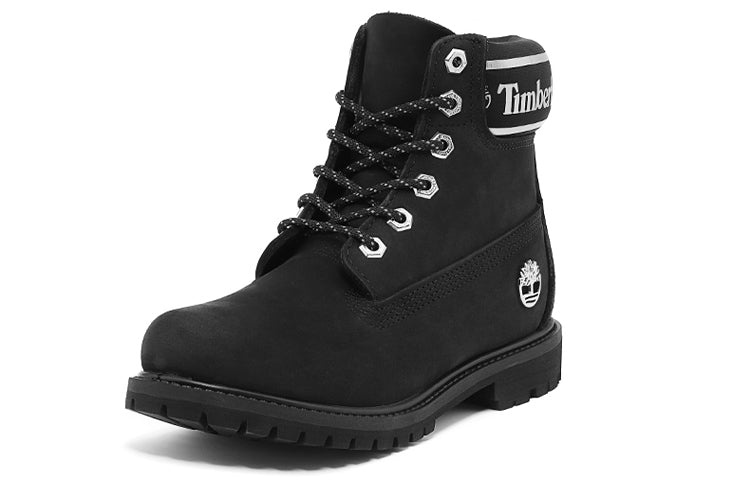 (WMNS) Timberland 6 Inch Premium Waterproof Boots 'Black Nubuck Logo' A41CXW - 3
