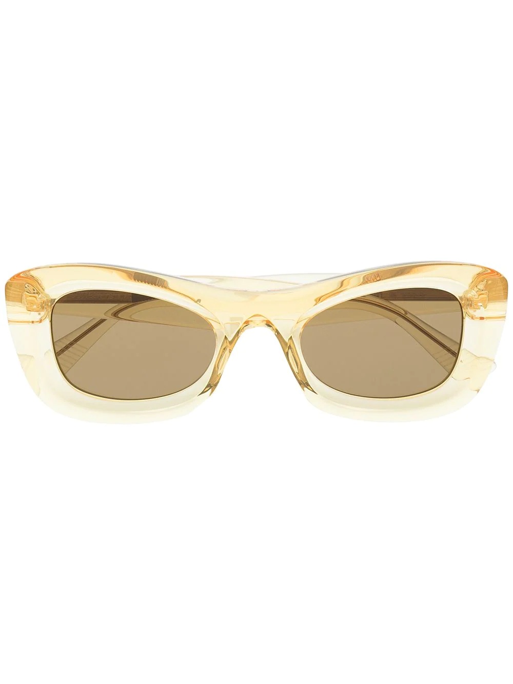 transparent rectangle-frame sunglasses - 1