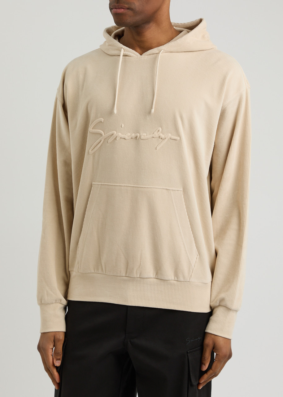 Givenchy Logo Hooded Ribbed Velvet Sweatshirt - 2