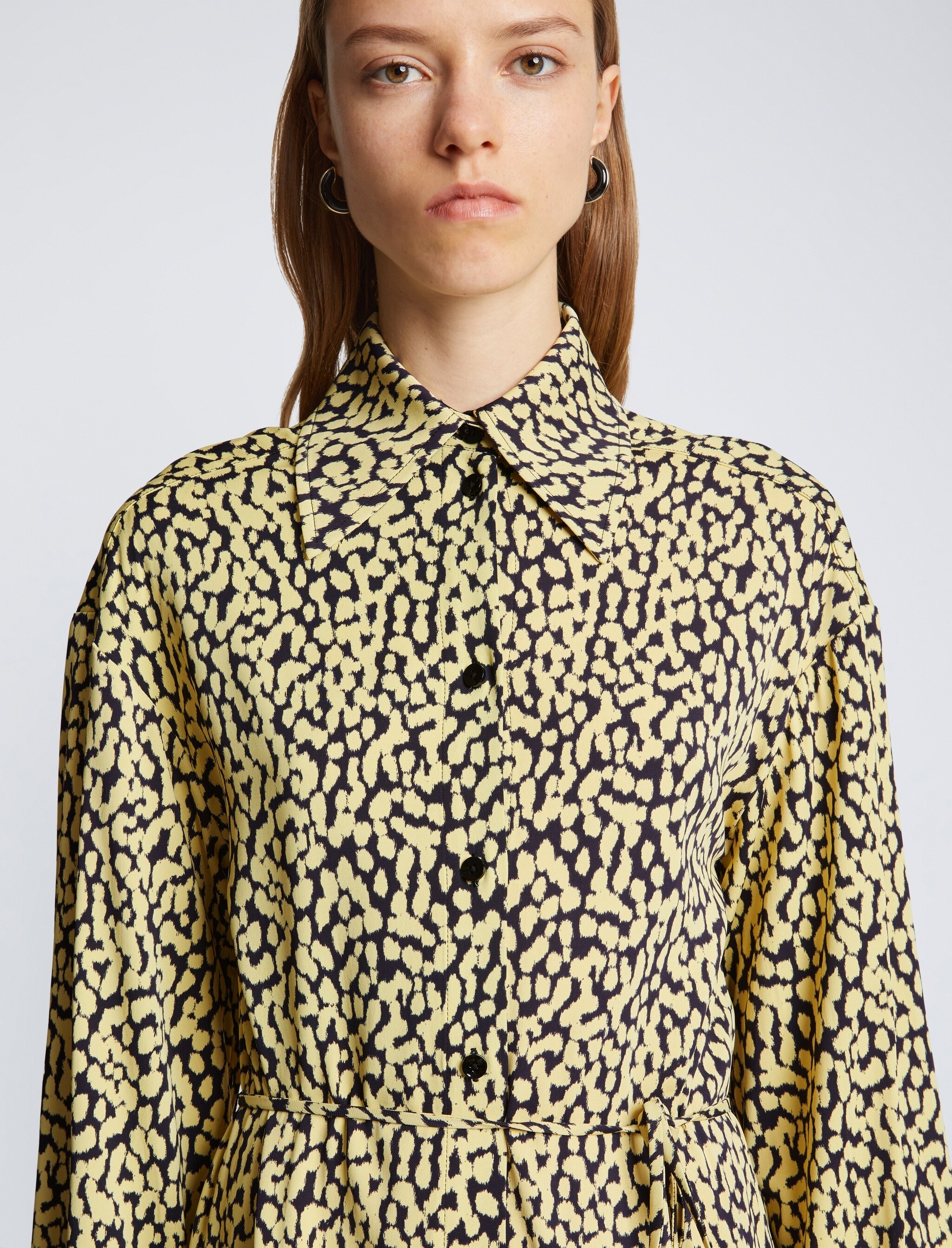 Printed Leopard Shirt Dress - 5