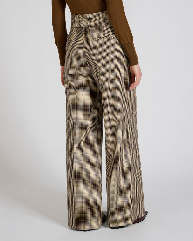 Wide fit trousers in wool twill 3