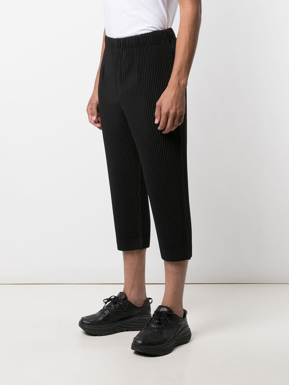 cropped plissé trousers - 3