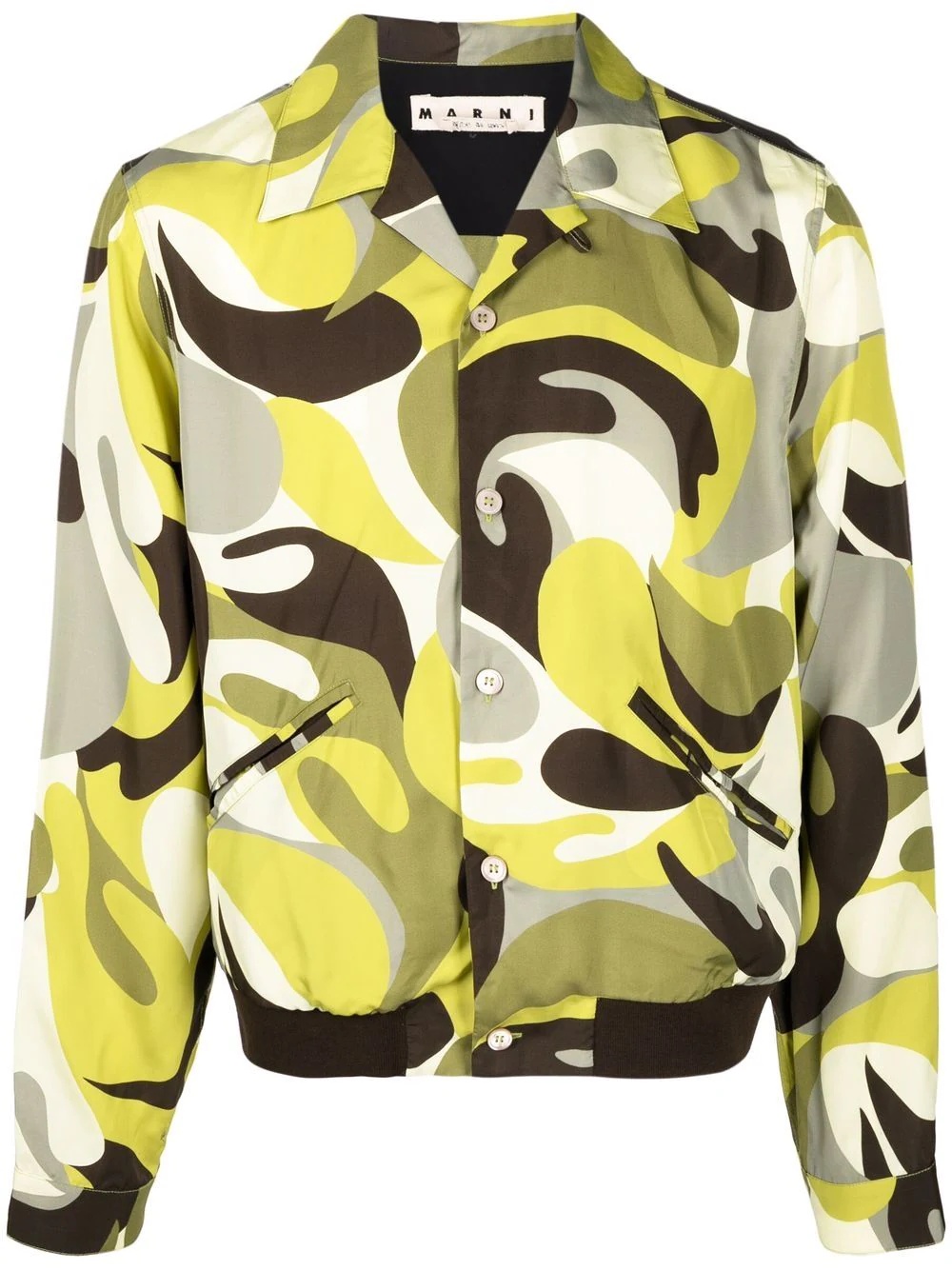 abstract-print overshirt - 1