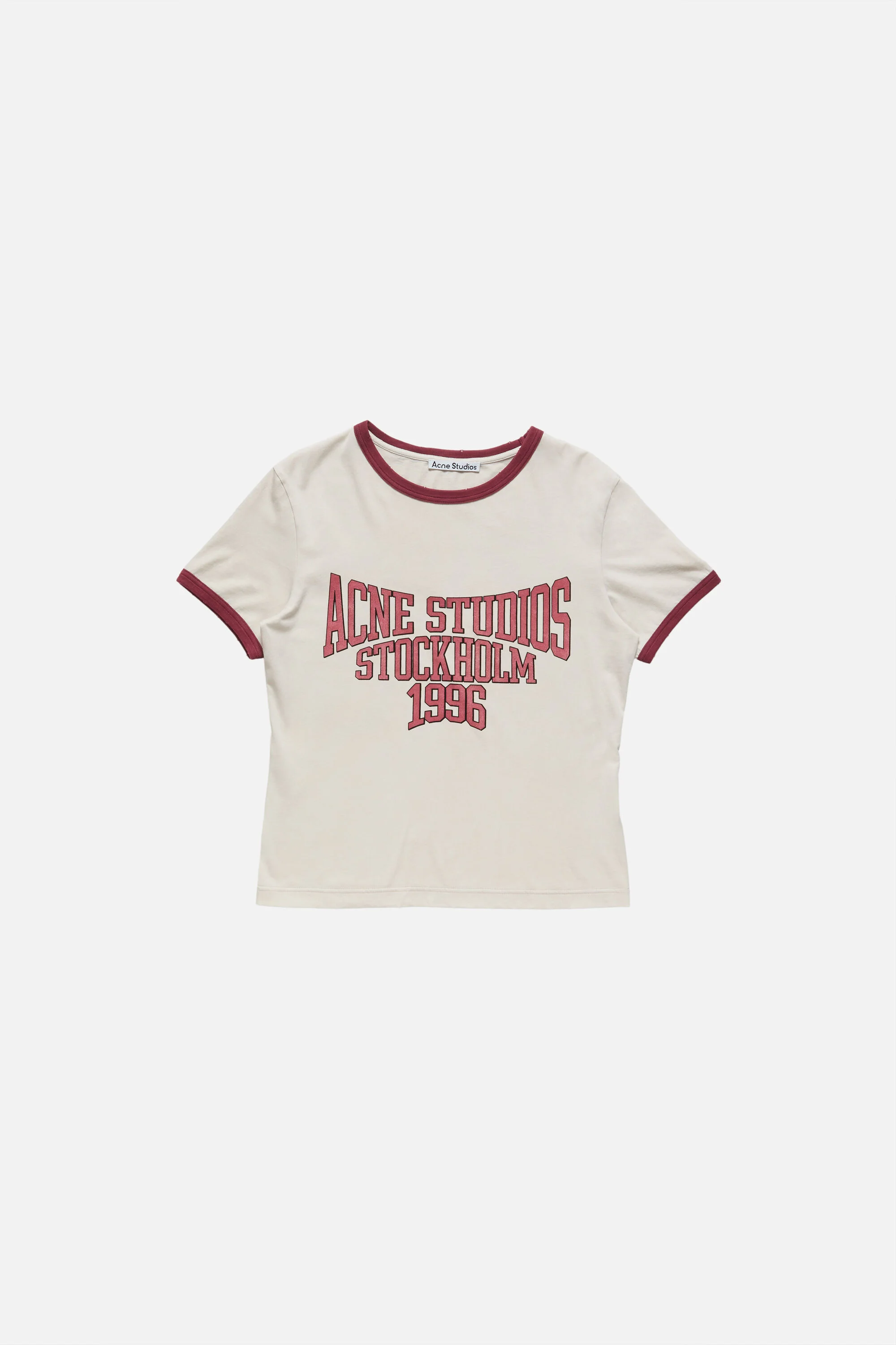 Graphic t-shirt - Off white/burgundy - 1