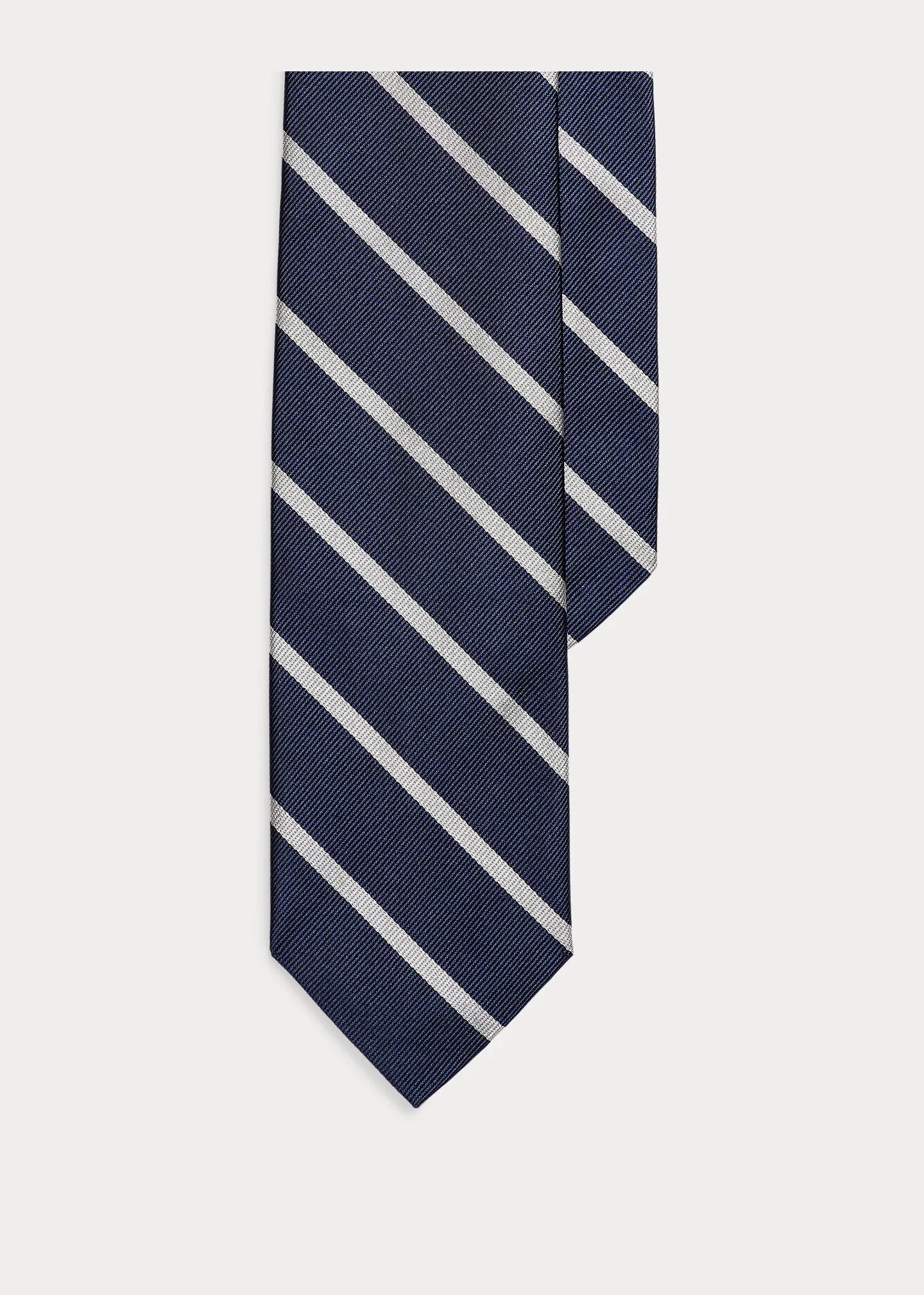 Striped Silk Repp Narrow Tie - 1