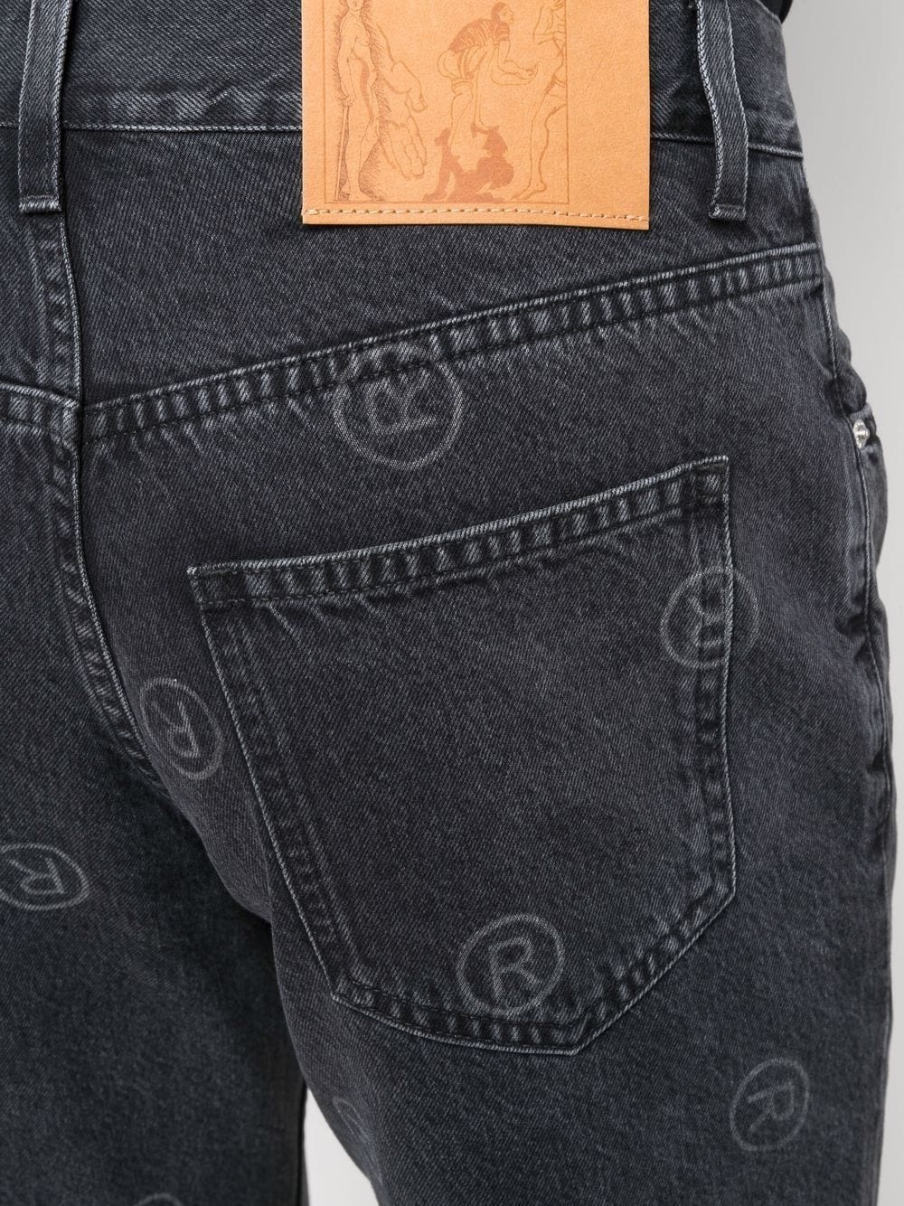 logo-print straight-leg jeans - 10