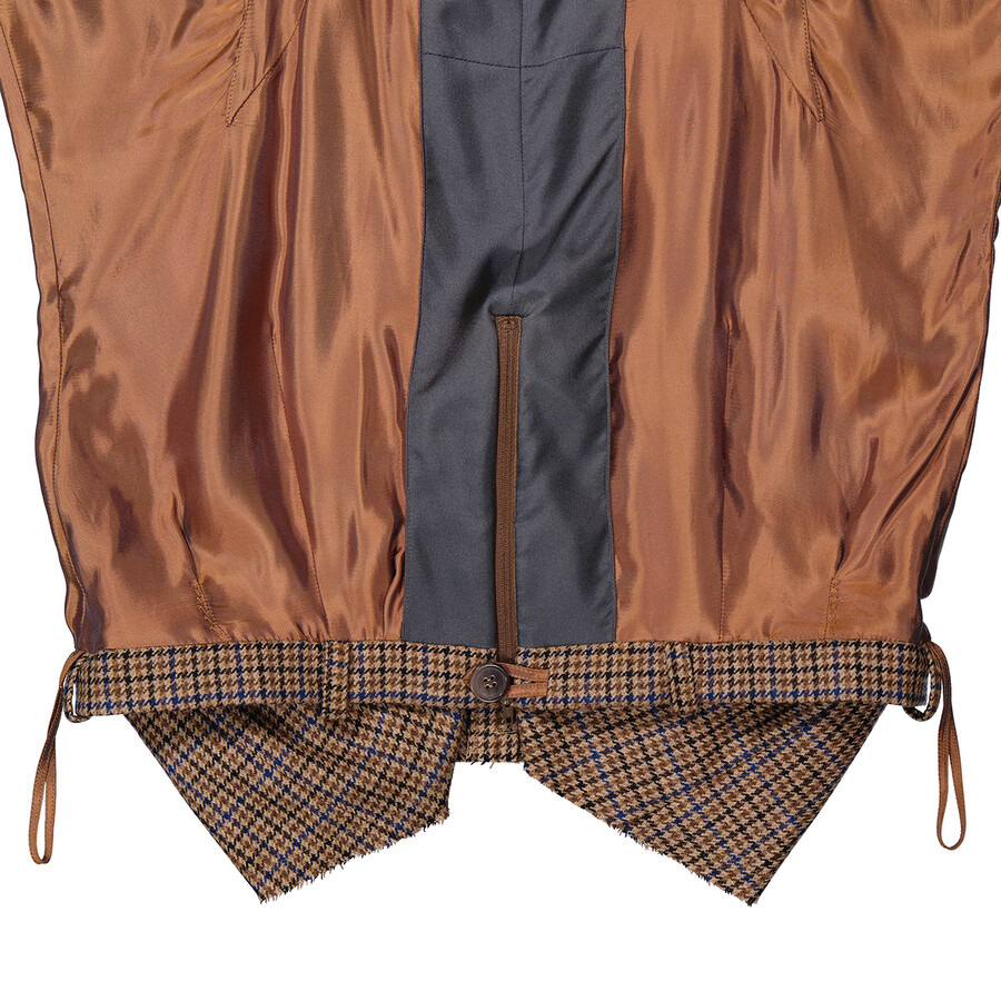Maison Margiela Ladies Camel Houndstooth Wool Decortique Top - 2