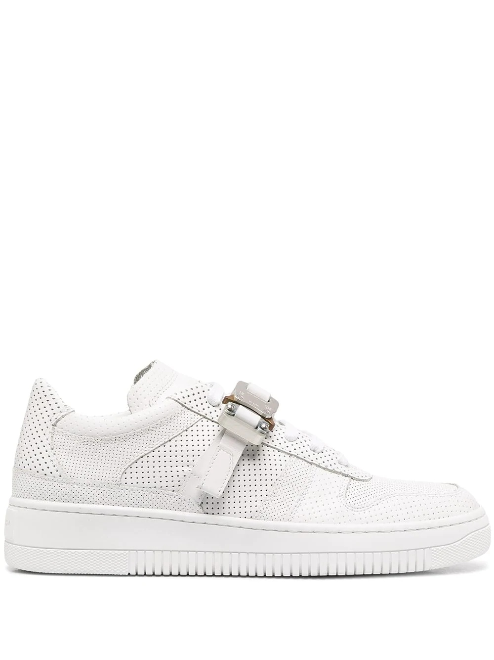 perforated buckled-detail sneakers - 1