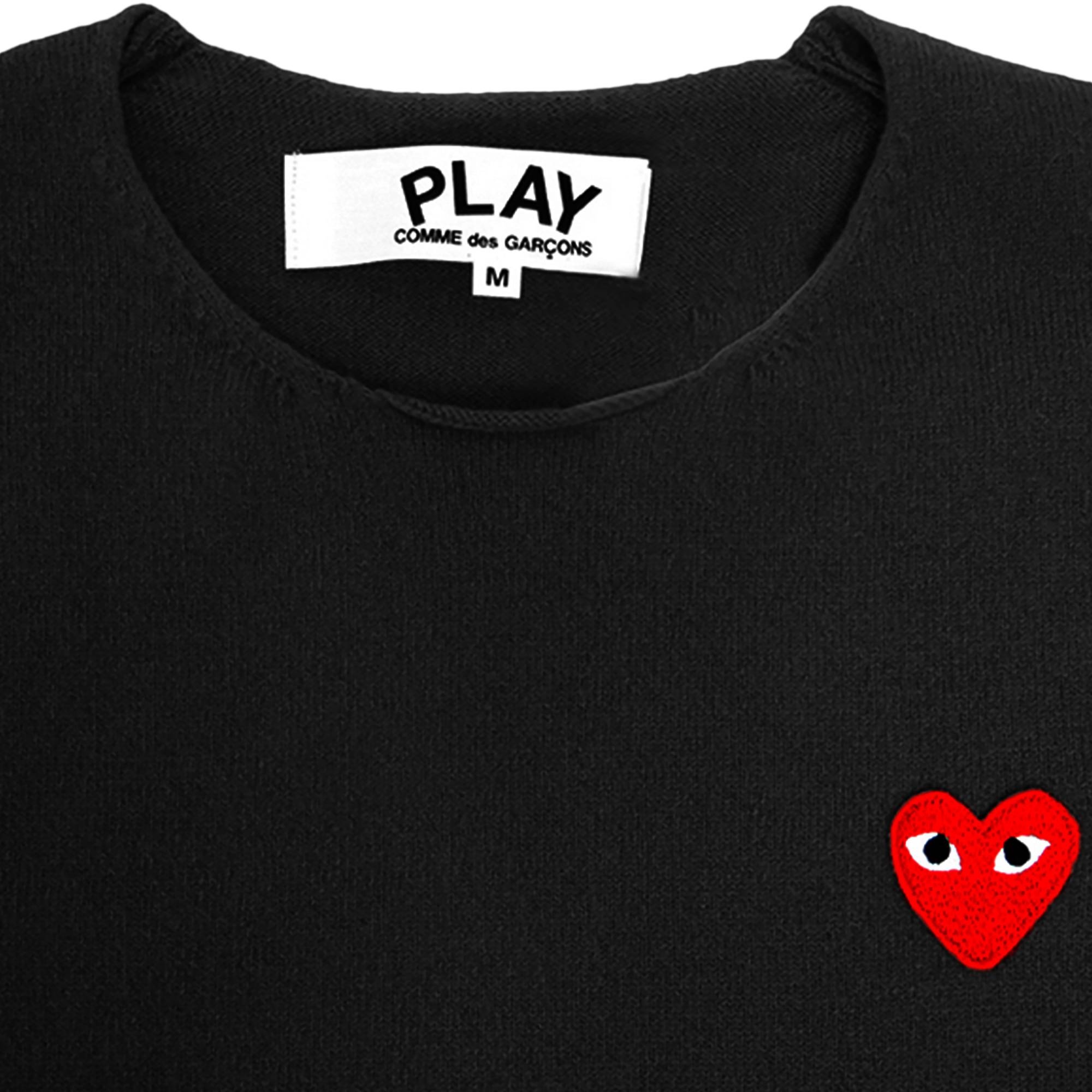 Comme des Garçons PLAY Red Heart Sweater 'Black' - 2